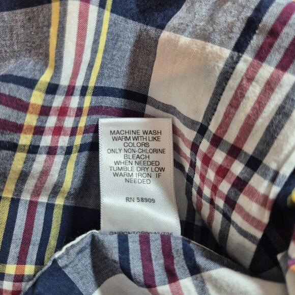 Cremieux Indian Madras Men's Short Sleeve Shirt Size XL Button Up Plaid (62) - Picture 6 of 9